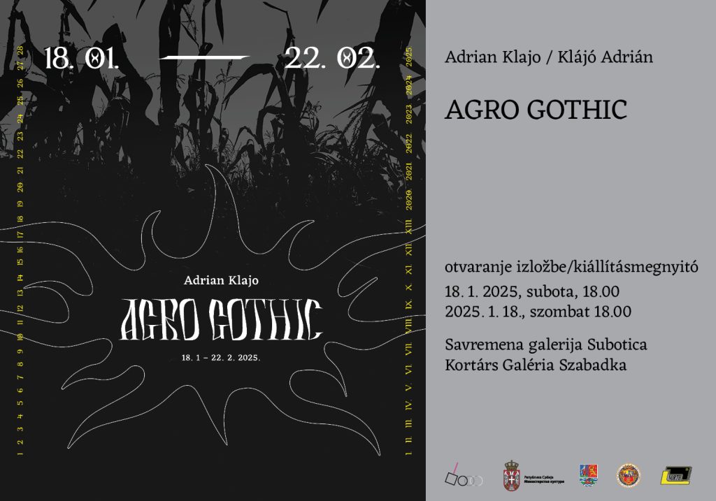 Adrian Klajo u Savremenoj galeriji Subotica: Otvaranje izložbe Agro Gothic u subotu, 18. januara